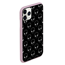 Чехол iPhone 11 Pro матовый Watch Aliens, цвет: 3D-розовый — фото 2