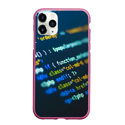Чехол iPhone 11 Pro матовый Programming Collection, цвет: 3D-малиновый