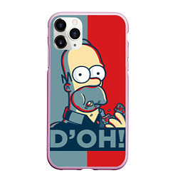 Чехол iPhone 11 Pro матовый Homer Simpson DOH!, цвет: 3D-розовый