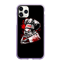 Чехол iPhone 11 Pro матовый Pudge Chef, цвет: 3D-светло-сиреневый