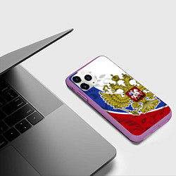 Чехол iPhone 11 Pro матовый Российская душа, цвет: 3D-фиолетовый — фото 2