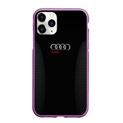 Чехол iPhone 11 Pro матовый Audi Carbon, цвет: 3D-фиолетовый