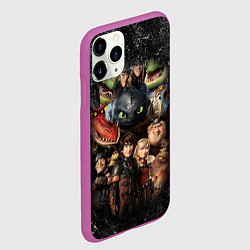 Чехол iPhone 11 Pro матовый How to Train Your Dragon, цвет: 3D-фиолетовый — фото 2