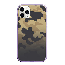 Чехол iPhone 11 Pro матовый Camouflage Khaki, цвет: 3D-светло-сиреневый