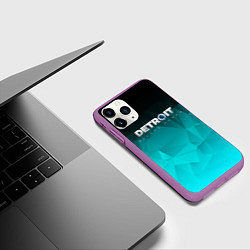 Чехол iPhone 11 Pro матовый Detroit: Become Human, цвет: 3D-фиолетовый — фото 2