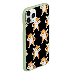 Чехол iPhone 11 Pro матовый Foxes Dab, цвет: 3D-салатовый — фото 2