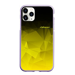 Чехол iPhone 11 Pro матовый Cyberpunk 2077: Yellow Poly