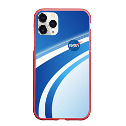 Чехол iPhone 11 Pro матовый NASA: Space Style, цвет: 3D-красный