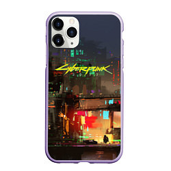 Чехол iPhone 11 Pro матовый Cyberpunk 2077: Night City