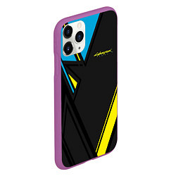 Чехол iPhone 11 Pro матовый Cyberpunk 2077: Sport, цвет: 3D-фиолетовый — фото 2