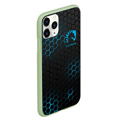 Чехол iPhone 11 Pro матовый Team Liquid: Carbon Style, цвет: 3D-салатовый — фото 2