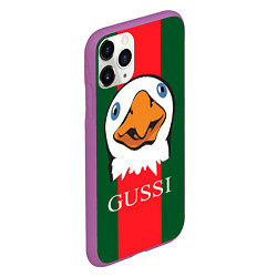 Чехол iPhone 11 Pro матовый GUSSI Beak, цвет: 3D-фиолетовый — фото 2