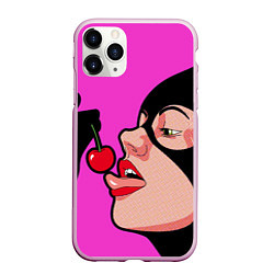 Чехол iPhone 11 Pro матовый Catwoman Cherry, цвет: 3D-розовый