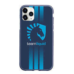 Чехол iPhone 11 Pro матовый Team Liquid: Lines E-Sport, цвет: 3D-серый