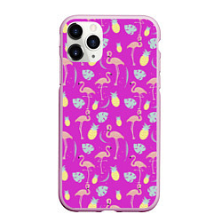 Чехол iPhone 11 Pro матовый Тропическое наслаждение, цвет: 3D-розовый