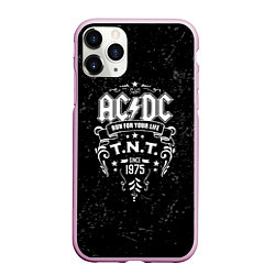 Чехол iPhone 11 Pro матовый AC/DC: Run For Your Life, цвет: 3D-розовый