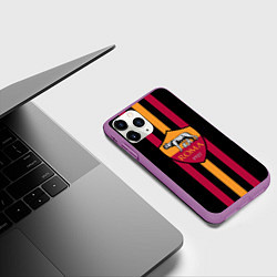 Чехол iPhone 11 Pro матовый FC Roma 1927, цвет: 3D-фиолетовый — фото 2