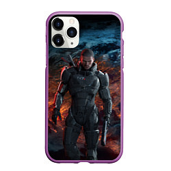 Чехол iPhone 11 Pro матовый Mass Effect: Soldier