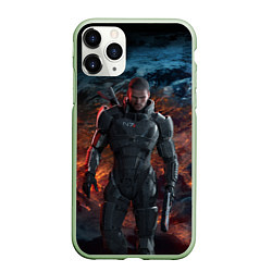 Чехол iPhone 11 Pro матовый Mass Effect: Soldier