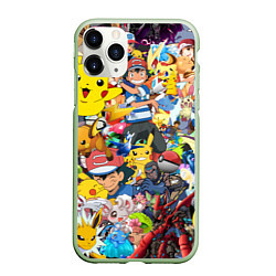 Чехол iPhone 11 Pro матовый Pokemon Bombing