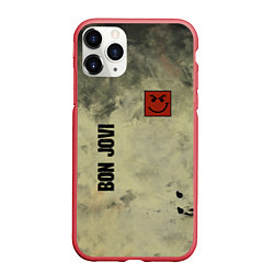 Чехол iPhone 11 Pro матовый Bon Jovi, цвет: 3D-красный