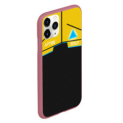 Чехол iPhone 11 Pro матовый Detroit: AP700 Yellow & Black, цвет: 3D-малиновый — фото 2