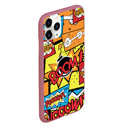 Чехол iPhone 11 Pro матовый Boom Pop Art, цвет: 3D-малиновый — фото 2