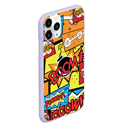 Чехол iPhone 11 Pro матовый Boom Pop Art, цвет: 3D-светло-сиреневый — фото 2