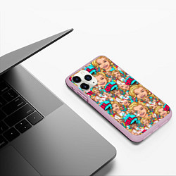 Чехол iPhone 11 Pro матовый Pop art, цвет: 3D-розовый — фото 2