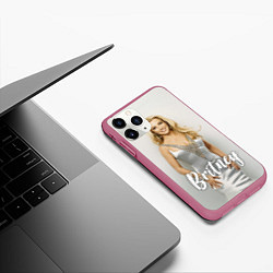 Чехол iPhone 11 Pro матовый Britney Spears, цвет: 3D-малиновый — фото 2