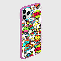 Чехол iPhone 11 Pro матовый Pop art Fashion, цвет: 3D-фиолетовый — фото 2