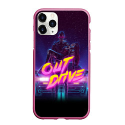 Чехол iPhone 11 Pro матовый OUT DRIVE, цвет: 3D-малиновый