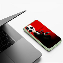 Чехол iPhone 11 Pro матовый Hitman: Red Agent, цвет: 3D-салатовый — фото 2