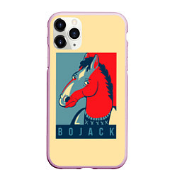 Чехол iPhone 11 Pro матовый BoJack Obey, цвет: 3D-розовый