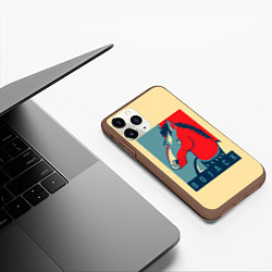 Чехол iPhone 11 Pro матовый BoJack Obey, цвет: 3D-коричневый — фото 2