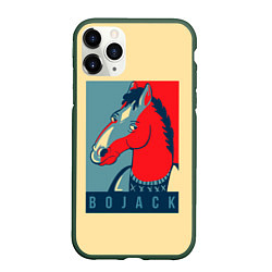 Чехол iPhone 11 Pro матовый BoJack Obey, цвет: 3D-темно-зеленый
