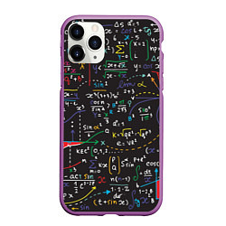 Чехол iPhone 11 Pro матовый Math, цвет: 3D-фиолетовый