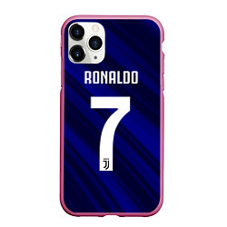 Чехол iPhone 11 Pro матовый Ronaldo 7: Blue Sport