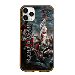 Чехол iPhone 11 Pro матовый God of War, цвет: 3D-коричневый