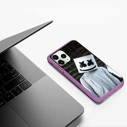 Чехол iPhone 11 Pro матовый Marshmallow DJ, цвет: 3D-фиолетовый — фото 2