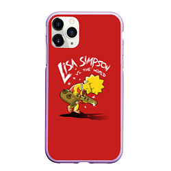 Чехол iPhone 11 Pro матовый Lisa Simpson, цвет: 3D-сиреневый