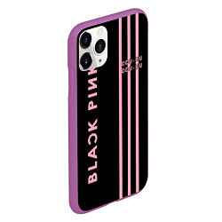 Чехол iPhone 11 Pro матовый Black Pink, цвет: 3D-фиолетовый — фото 2