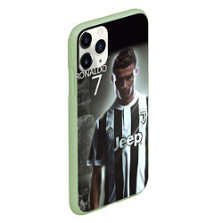 Чехол iPhone 11 Pro матовый RONALDO 7, цвет: 3D-салатовый — фото 2