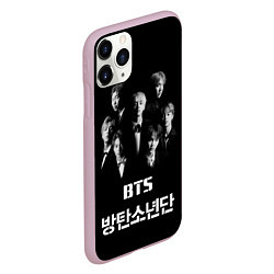 Чехол iPhone 11 Pro матовый BTS Group, цвет: 3D-розовый — фото 2