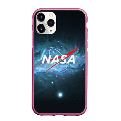 Чехол iPhone 11 Pro матовый NASA: Space Light, цвет: 3D-малиновый