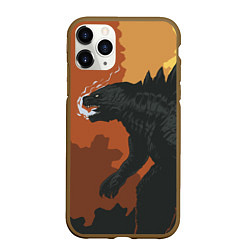Чехол iPhone 11 Pro матовый Godzilla: Monster Smoke, цвет: 3D-коричневый