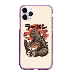 Чехол iPhone 11 Pro матовый Godzilla Eat