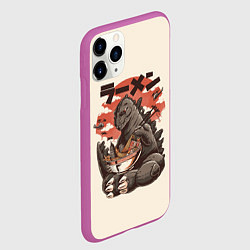 Чехол iPhone 11 Pro матовый Godzilla Eat, цвет: 3D-фиолетовый — фото 2