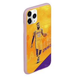 Чехол iPhone 11 Pro матовый LeBron James: NBA Star, цвет: 3D-розовый — фото 2