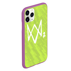 Чехол iPhone 11 Pro матовый Watch Dogs 2: Green Back, цвет: 3D-фиолетовый — фото 2